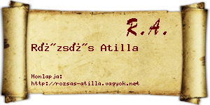 Rózsás Atilla névjegykártya
